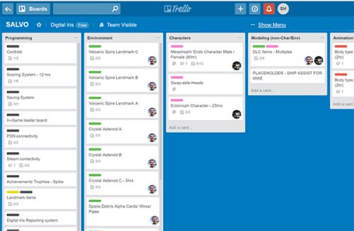 Digital Iris Trello Project Planning